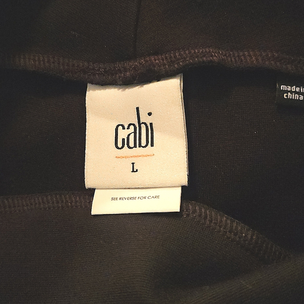 Cabi Black Ponte Knit Slim Pants, size L
